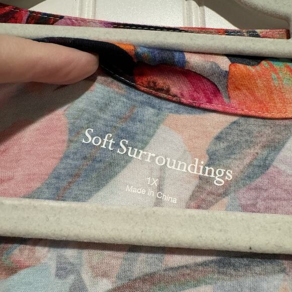 Soft Surroundings Le Jardin Floral Maxi Wrap Dress Plus Size 1X - Picture 5 of 8